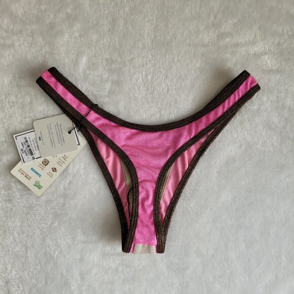 FAE | Gypsy Bralette Top & Goi G-String Bottom Sparkle Colorblock Bikini - Picture 10 of 15